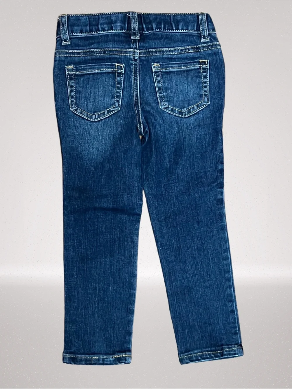 Cat & Jack Girls 4T Super Stretch Skinny Jeans Distressed Dark Wash